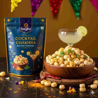 Cocktail Chakhna - Sargha Roasted & Flavored Makhana/Lotus Seeds/Phool Makhana/Foxnut [Cocktail Chakhna]