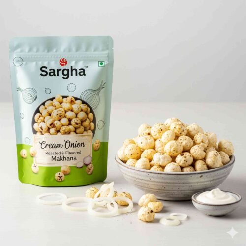 Sargha Roasted & Flavored Makhana/Lotus Seeds/Phool Makhana/Foxnut [Cream Onion]